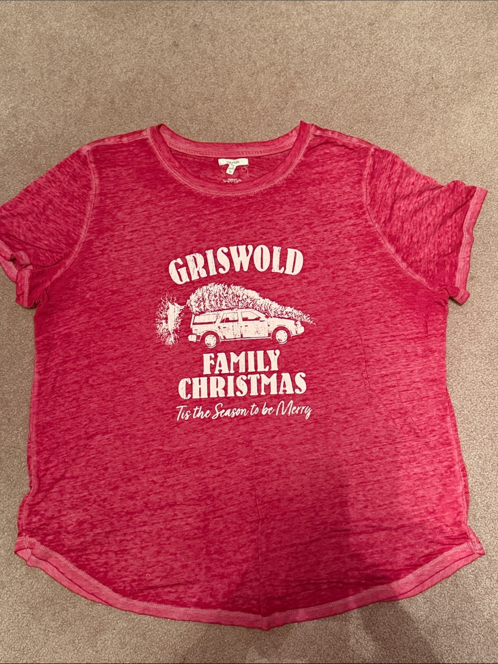 Maurices Red women’s Short Sleeve Christmas Graphic Tee